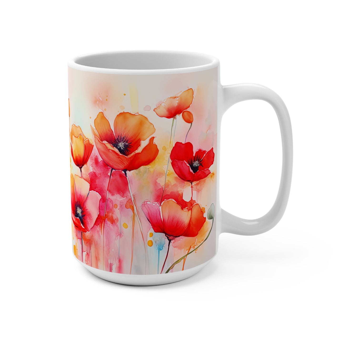 Watercolor Poppies Mug