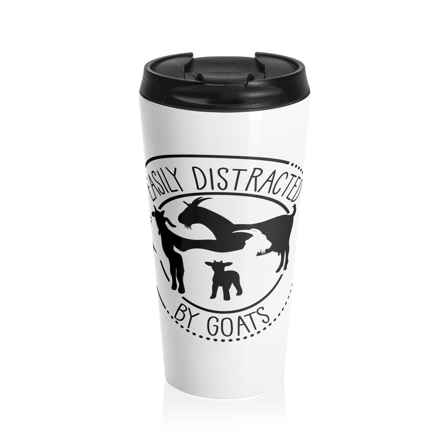 Distracted By Goats Travel Mug