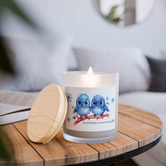 Happy Bluebird Candle