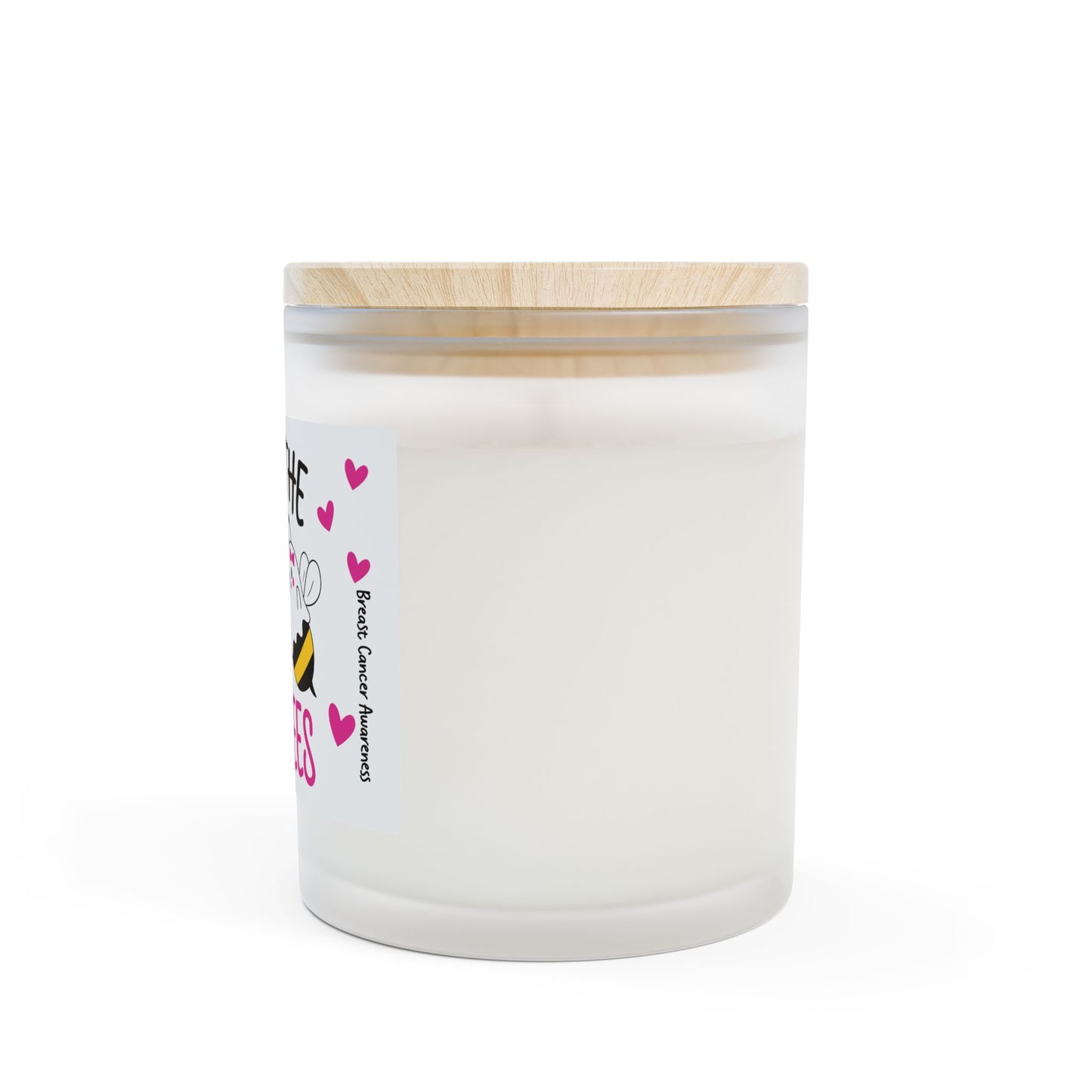 Breast Cancer Boo Bees Candle