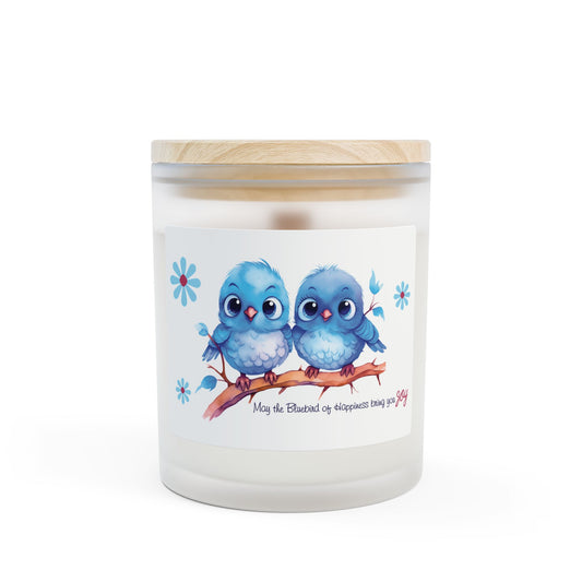 Happy Bluebird Candle
