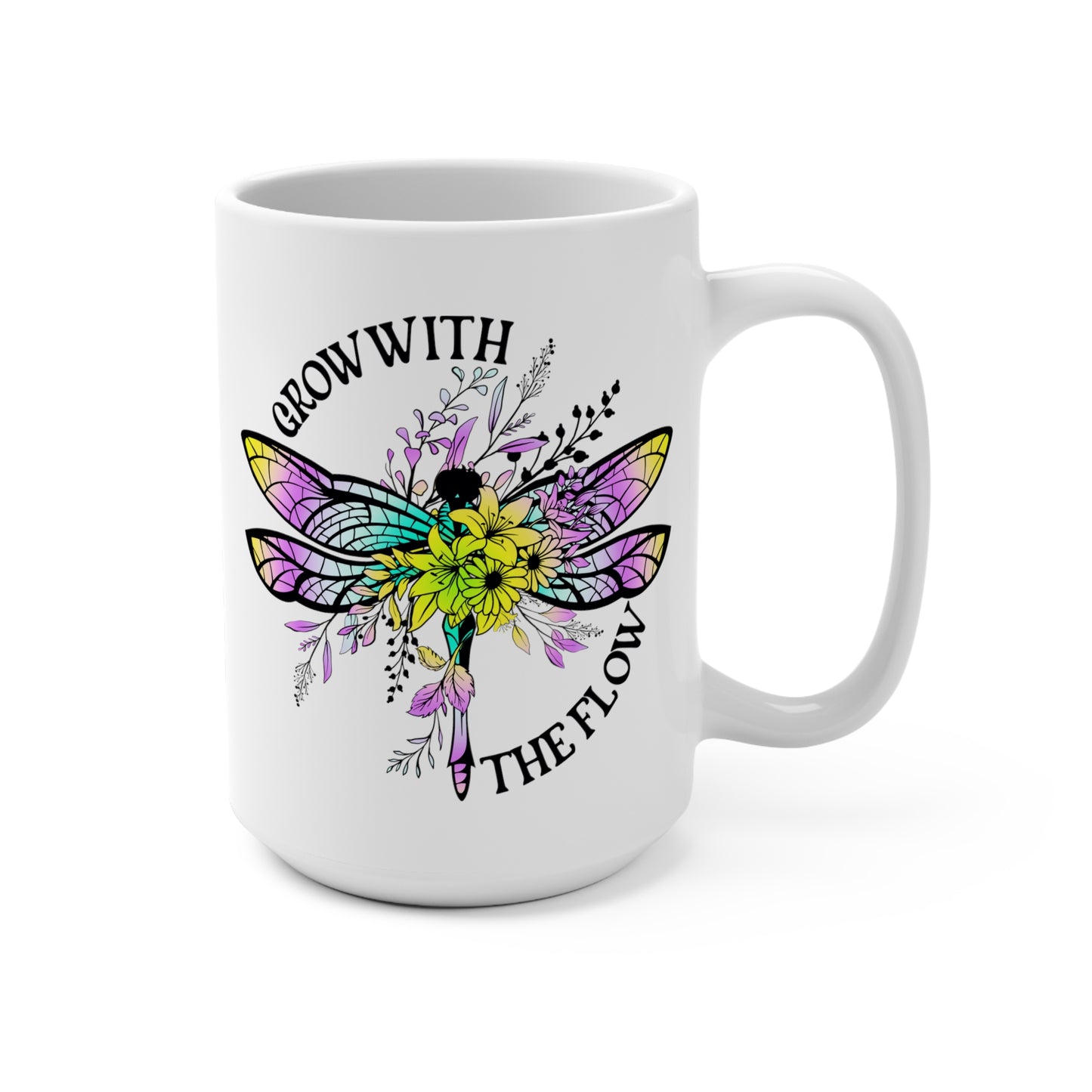 Grow With The Flow Dragonfly Mug