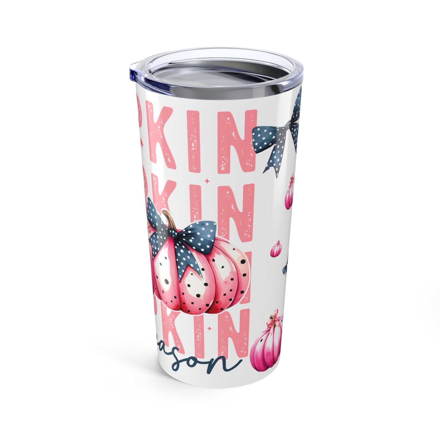 Breast Cancer Pink Pumpkin Tumbler
