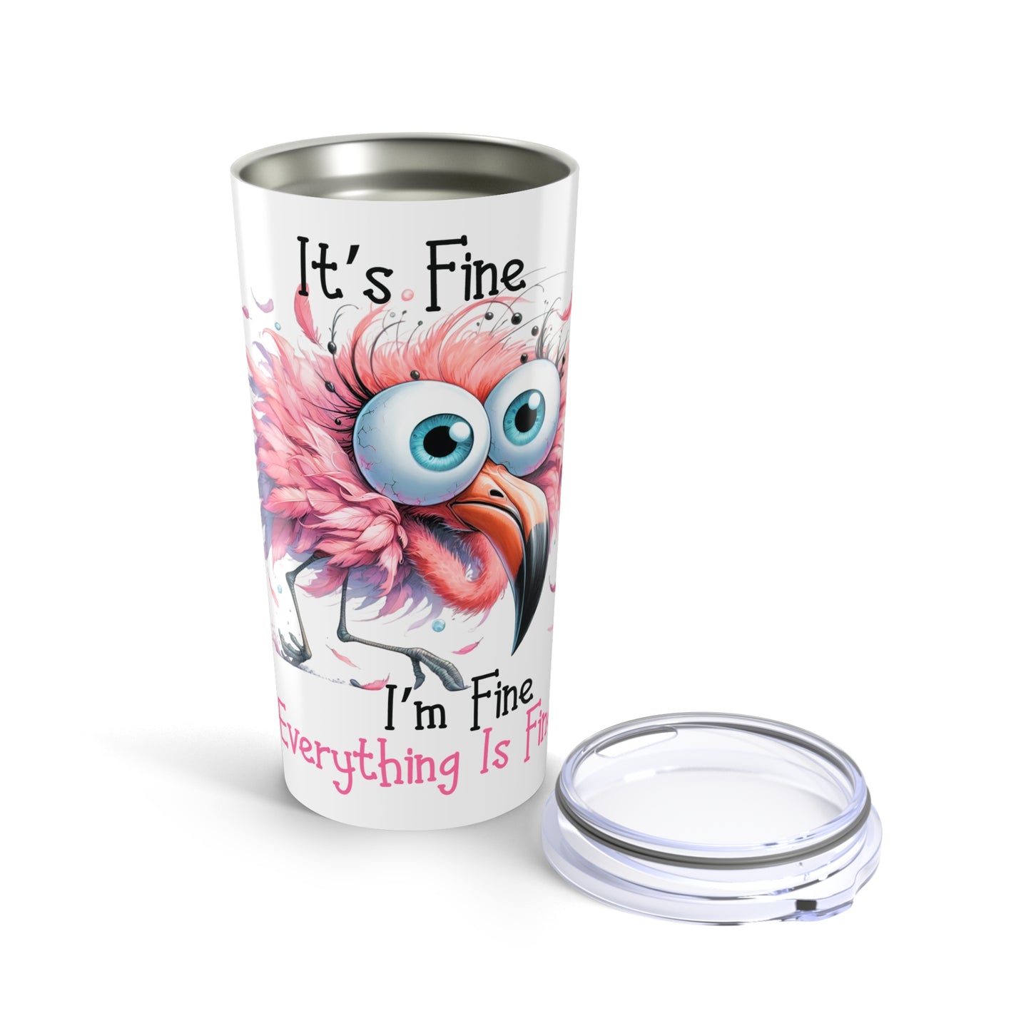 I'm Fine Flamingo Tumbler