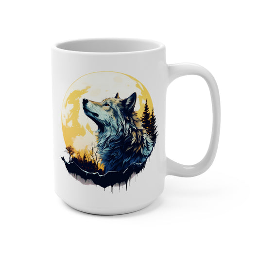 Full Moon Wolf Mug