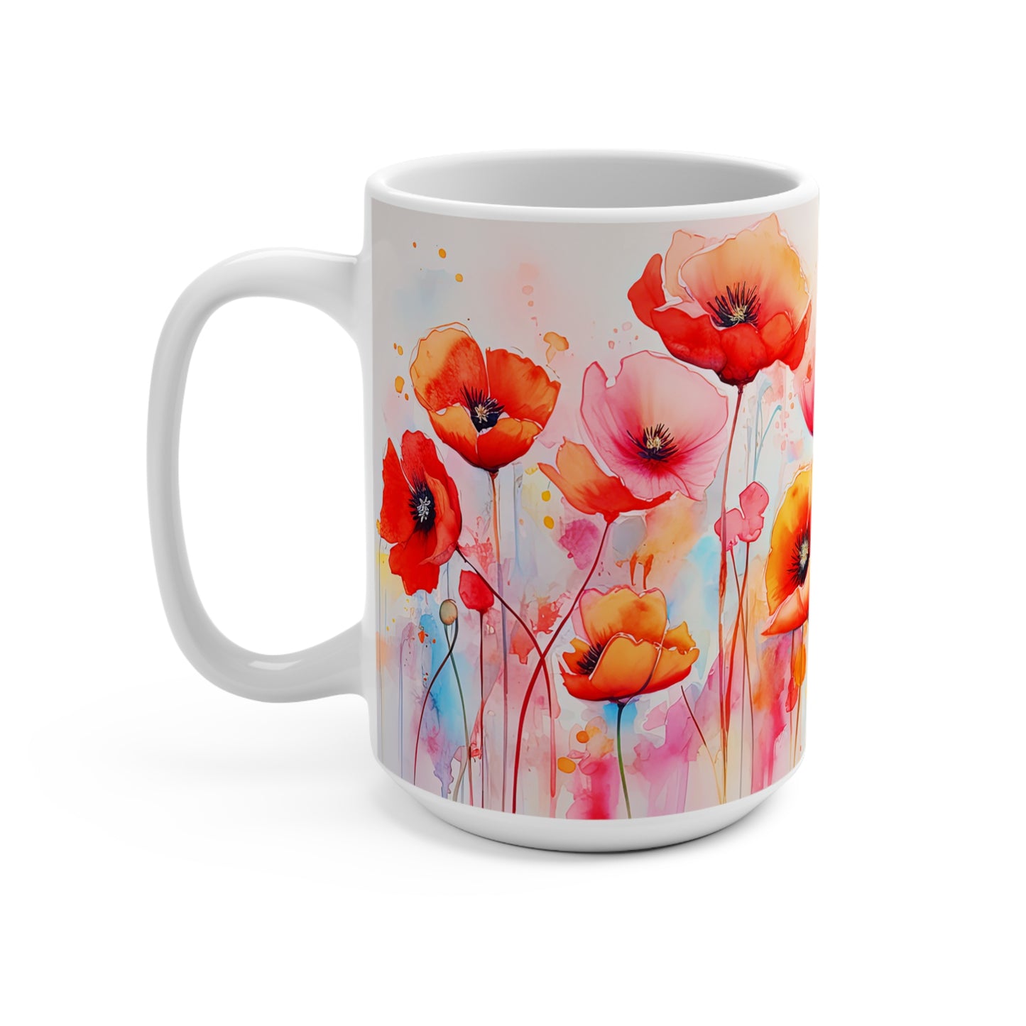 Watercolor Poppies Mug