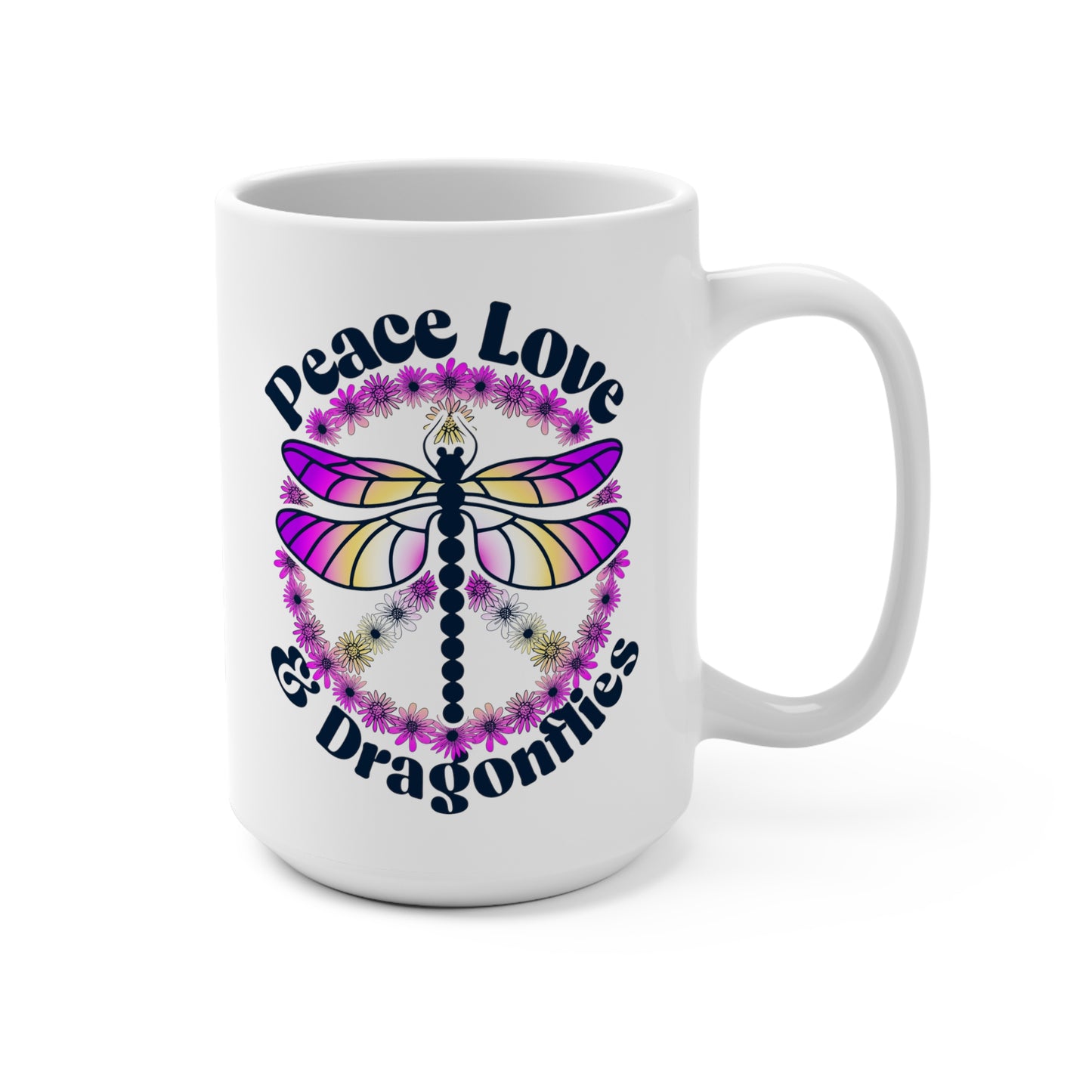Peace, Love & Dragonflies Mug