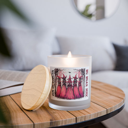 Breast Cancer We Wear Pink Candle