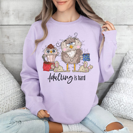 Adulting Owl Sweatshirt