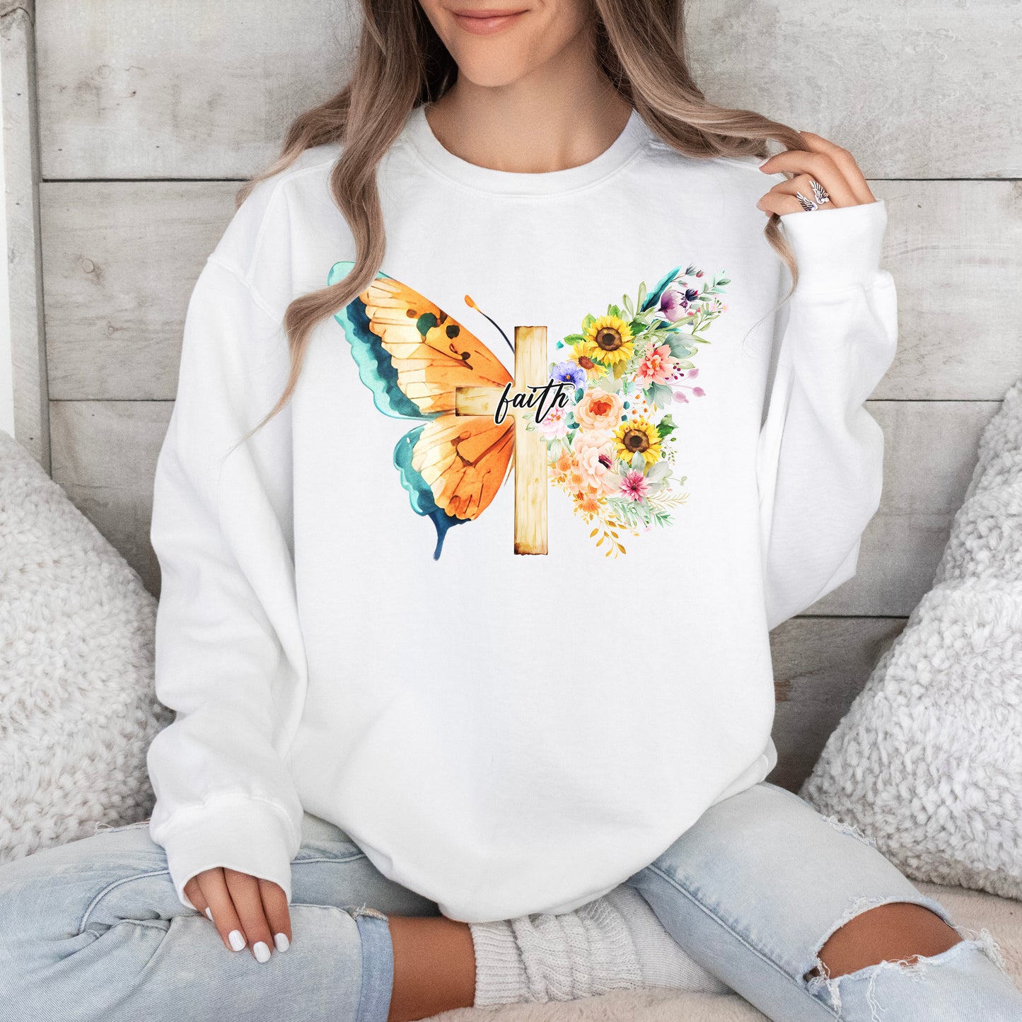 Faith Butterfly Sweatshirt