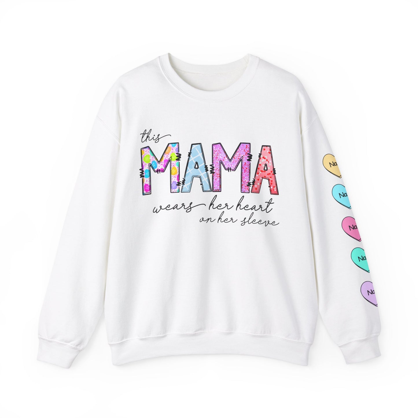 Heart On Sleeve Sweatshirt - Mama