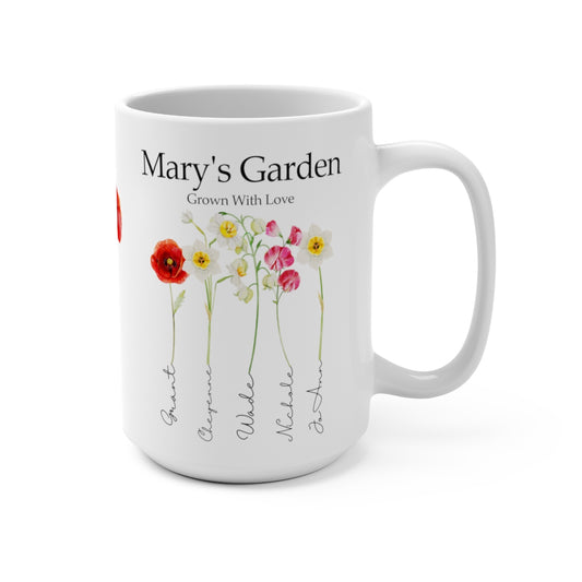 Personalized Flower Garden Mug