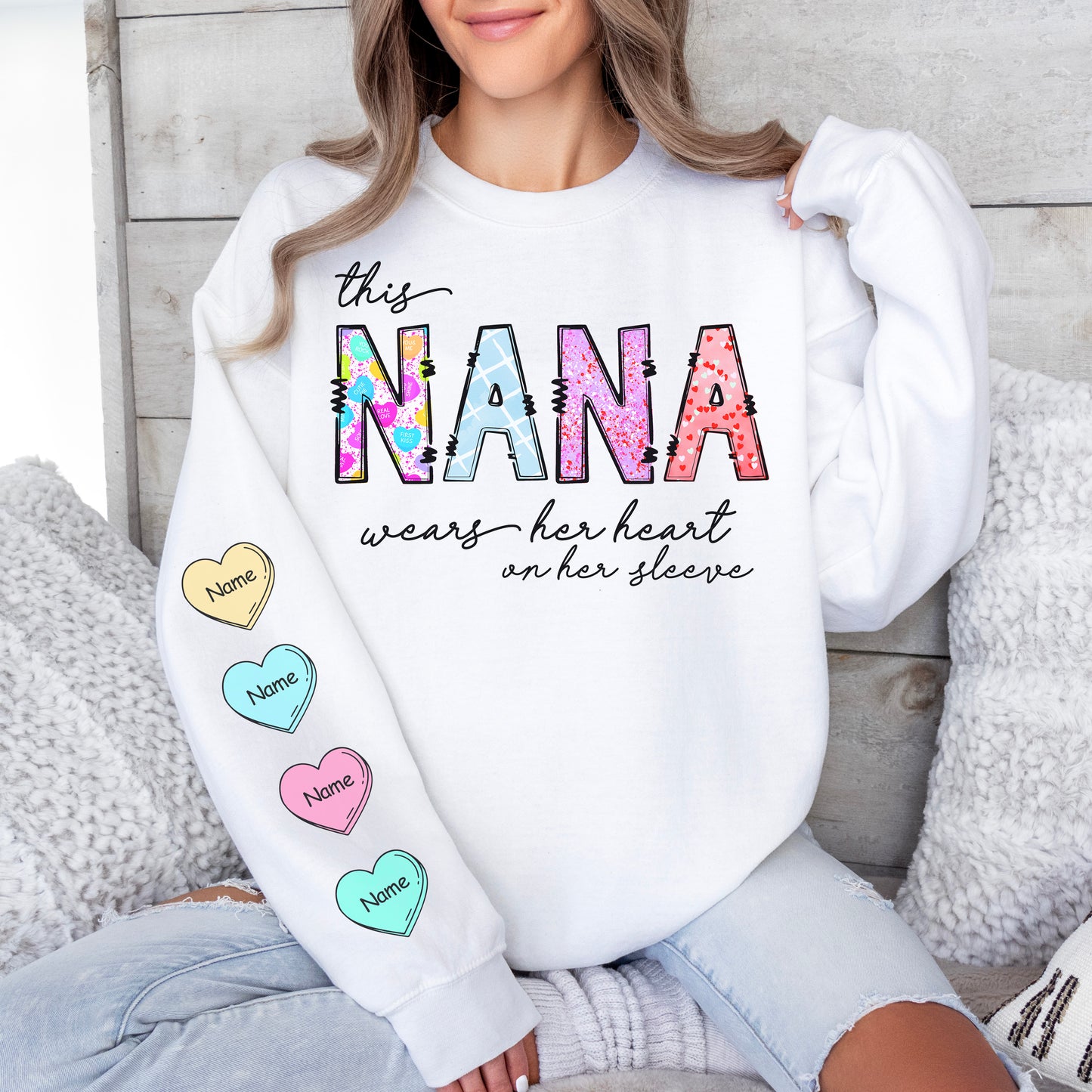 Heart On Sleeve Sweatshirt - Nana