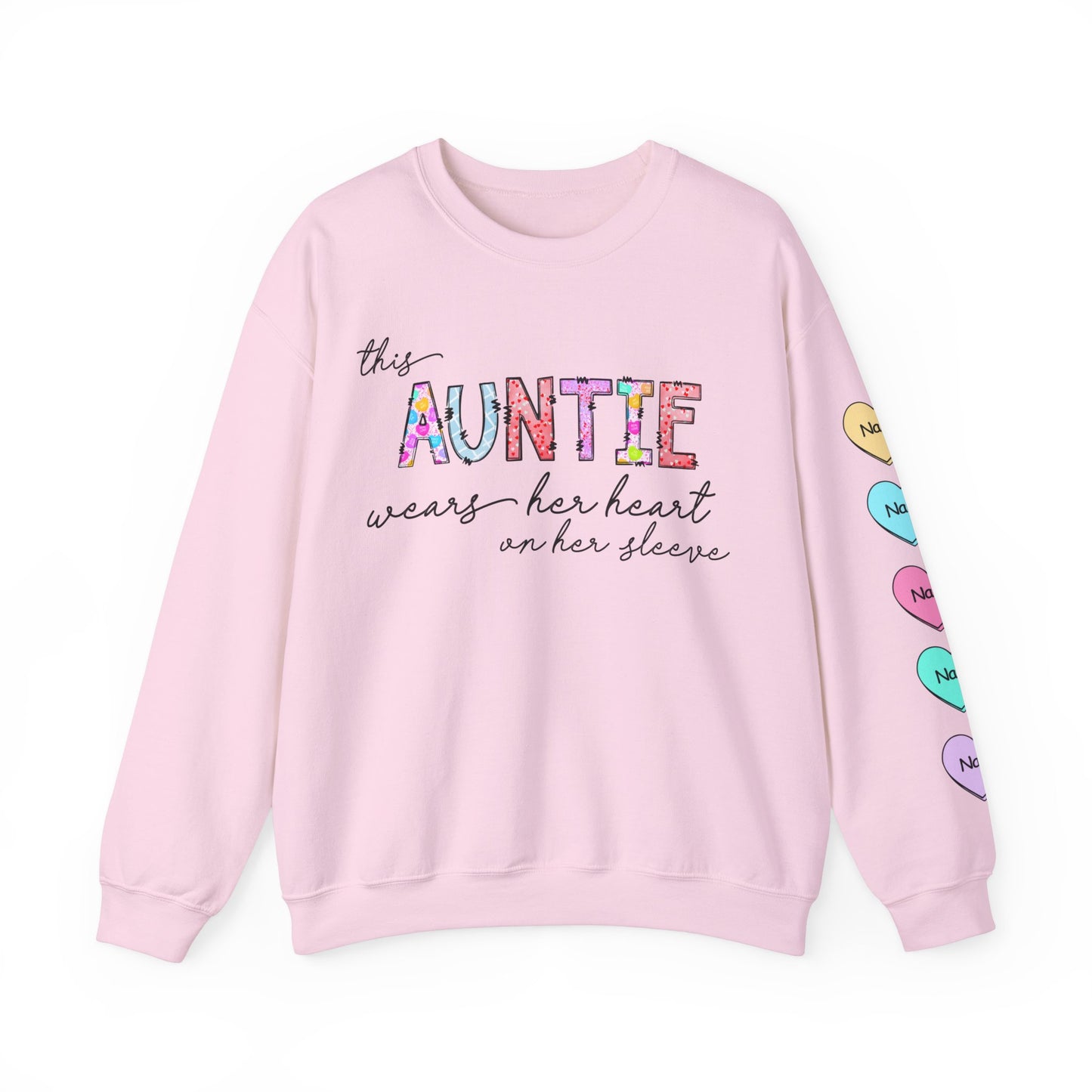 Heart On Sleeve Sweatshirt - Auntie