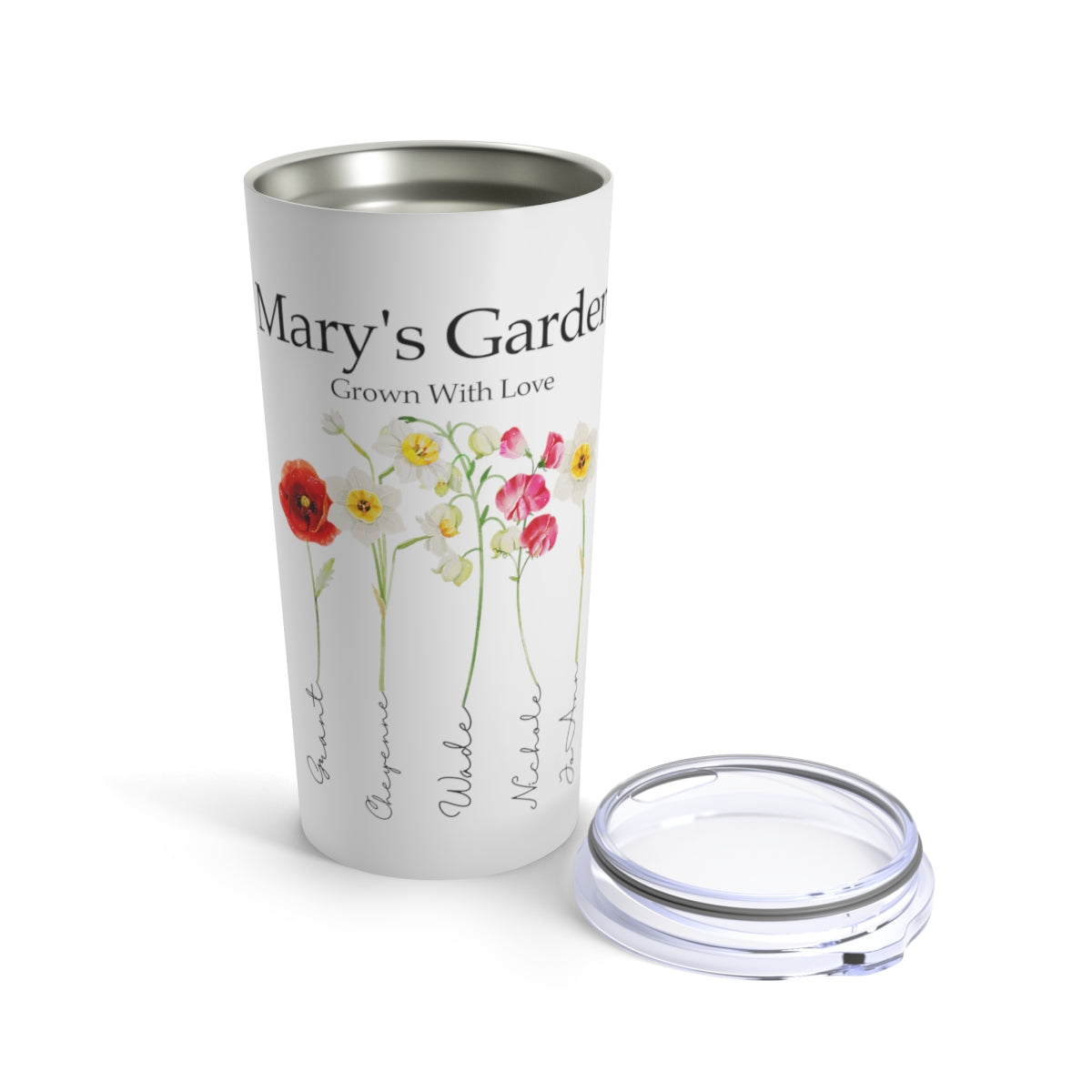 Personalized Flower Garden Tumbler